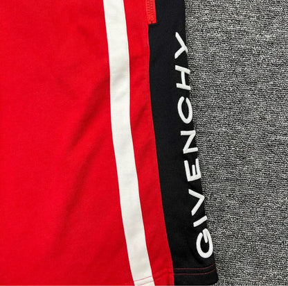 Givenchy Logo Embroidered Red Shorts