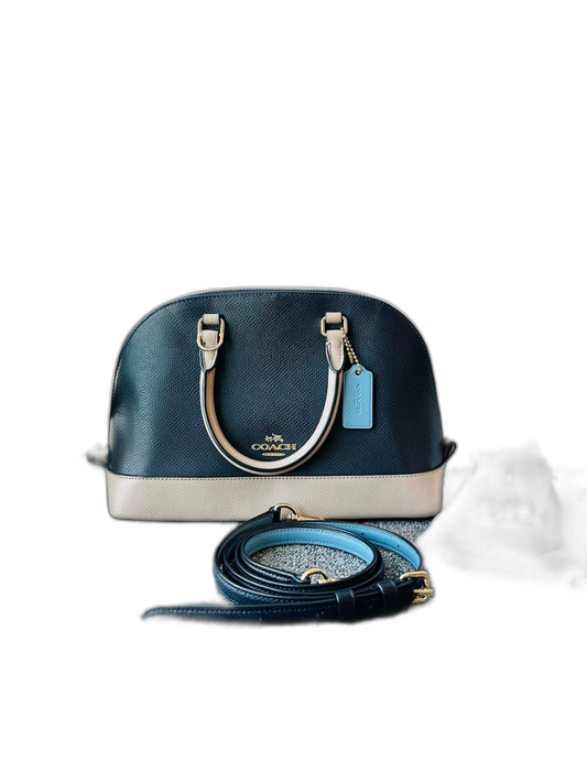 Coach Sierra Leather Handbag in Blue Beige
