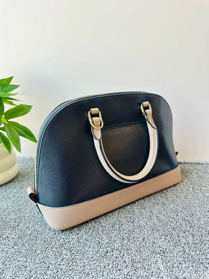 Coach Sierra Leather Handbag in Blue Beige