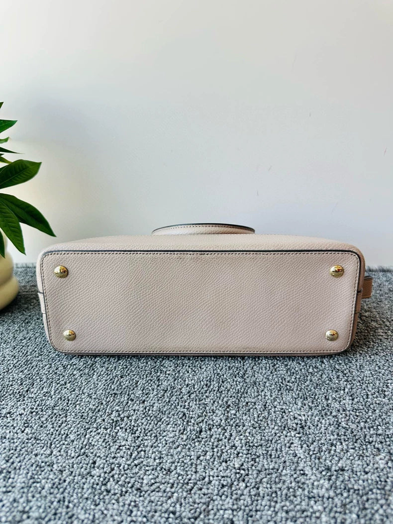 Coach Sierra Leather Handbag in Blue Beige