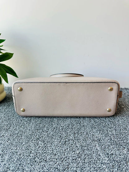 Coach Sierra Leather Handbag in Blue Beige