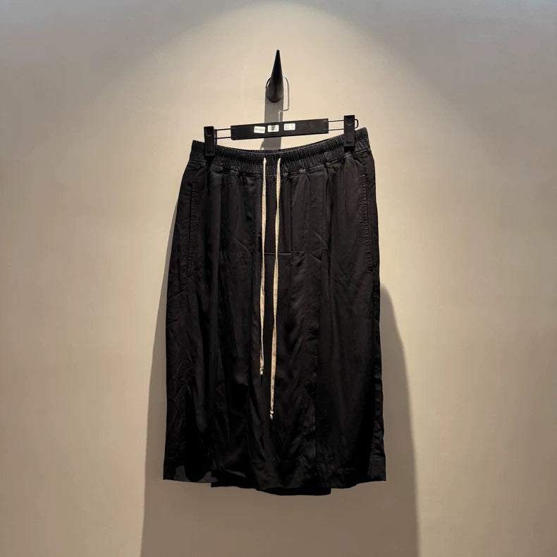 Rick Owens Silk Drawstring Shorts