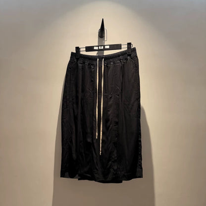 Rick Owens Silk Drawstring Shorts