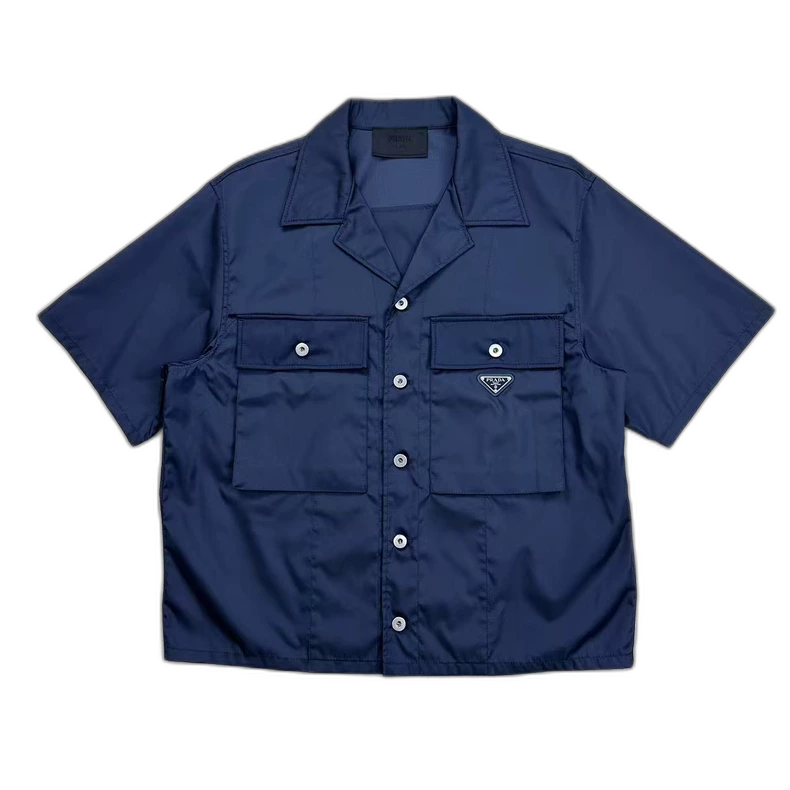 Prada Short Sleeve Nylon Shirt Size L