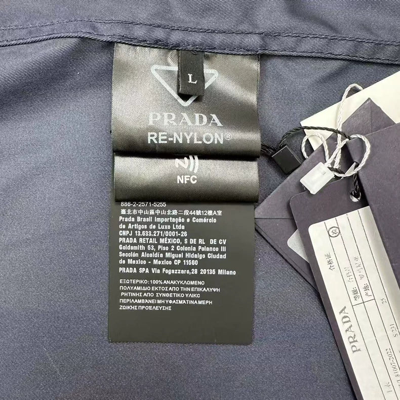 Prada Short Sleeve Nylon Shirt Size L