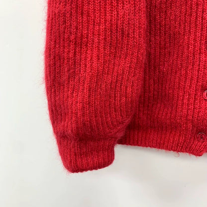 Celine Red Doll Collar Knit Cardigan Sweater