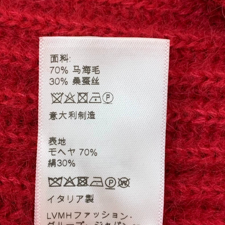 Celine Red Doll Collar Knit Cardigan Sweater