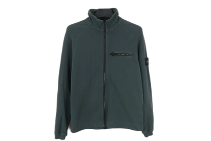 Stone Island Green Logo Zip Jacket