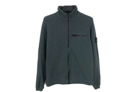 Stone Island Green Logo Zip Jacket