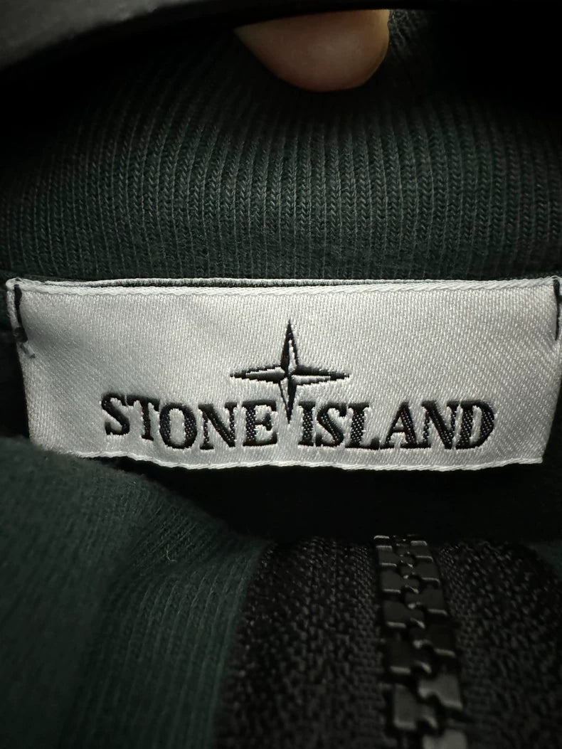 Stone Island Green Logo Zip Jacket