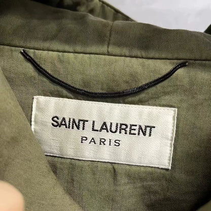 Saint Laurent Olive Green Hooded Parka Jacket