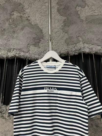 Prada Striped Short Sleeve T-Shirt