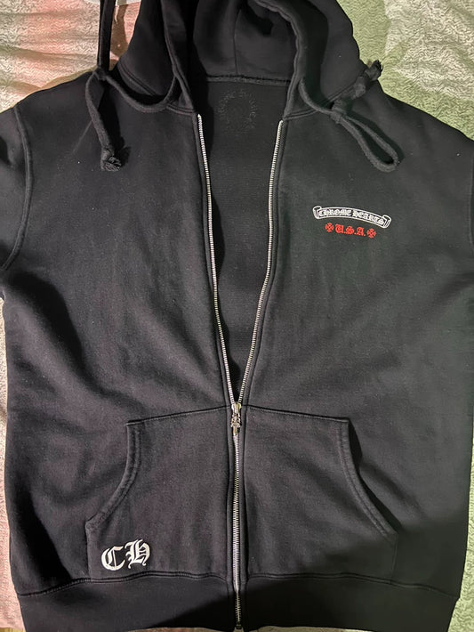 Chrome Hearts Flag Zip Hoodie XL