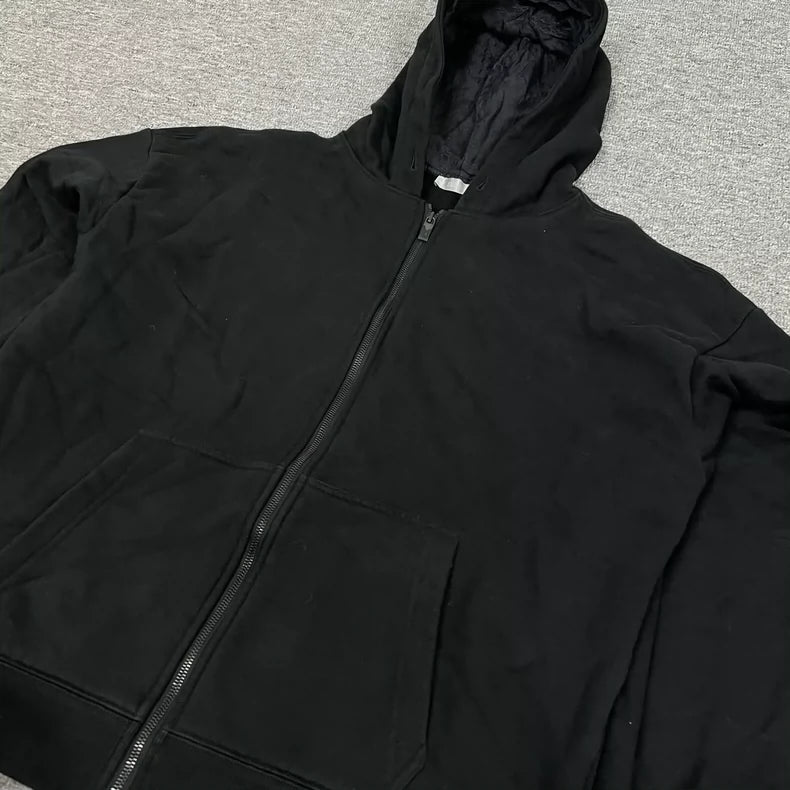 Dior Black Hooded Zip-Up Sweatshirt