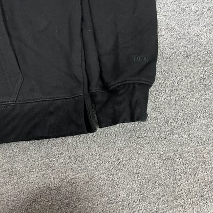 Dior Black Hooded Zip-Up Sweatshirt