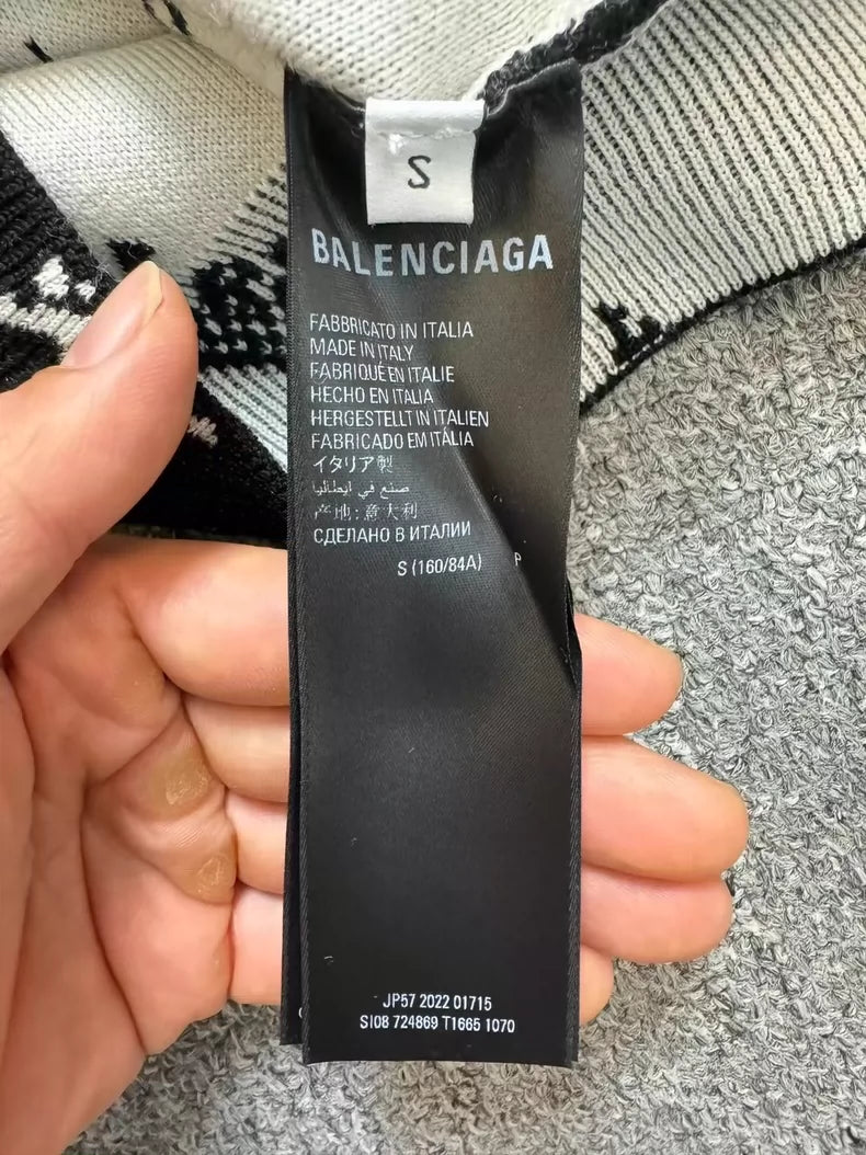 Balenciaga Multi-Logo Knitted Sweater