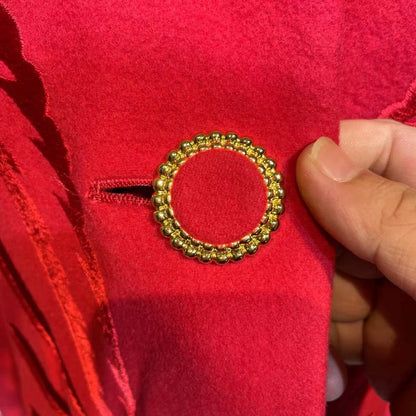 Vintage Prada Red Wool Long Coat