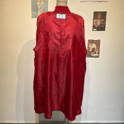 Vintage Prada Red Wool Long Coat