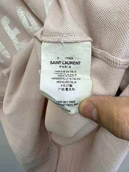 Saint Laurent Pink Short Sleeve Polo