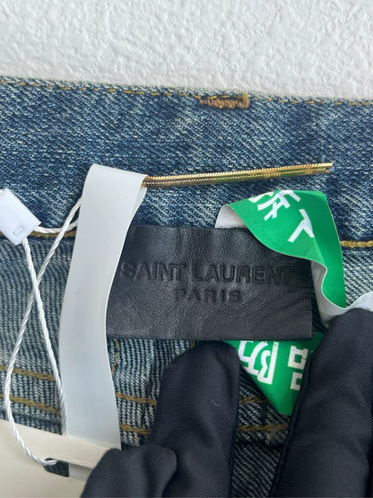 Saint Laurent Paris Blue Denim Pants