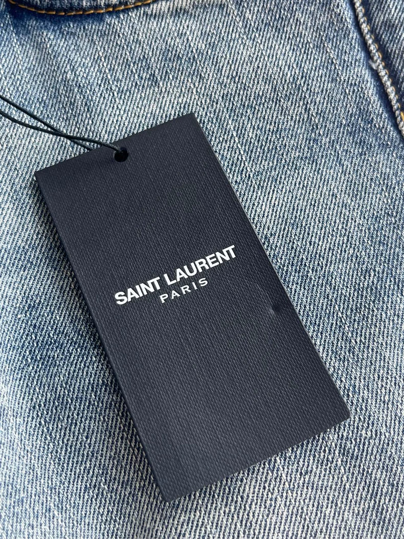 Saint Laurent Paris Blue Denim Pants