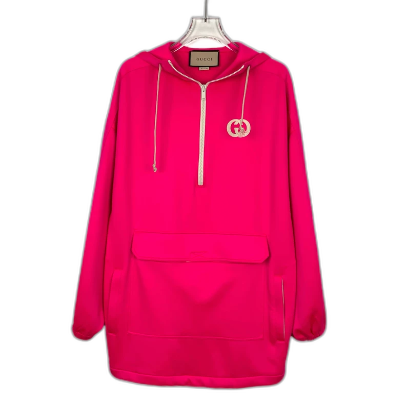 Pink Logo Hoodie with Drawstring