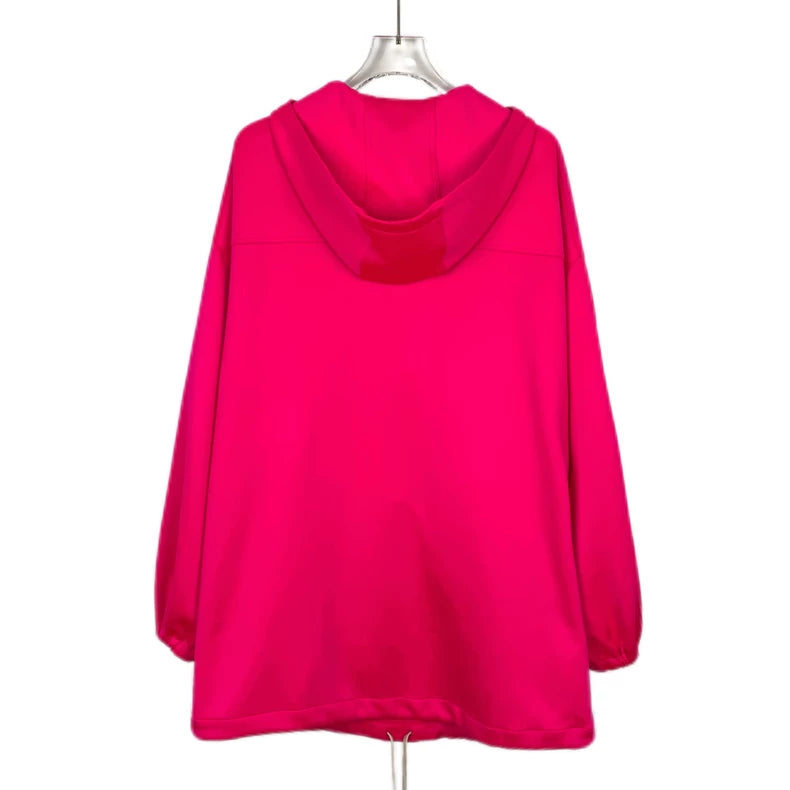 Pink Logo Hoodie with Drawstring