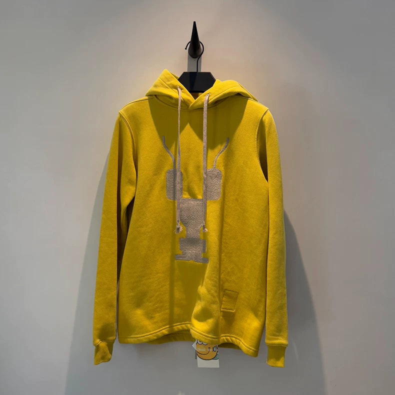 Rick Owens Lemon Yellow Embroidered Sweatshirt
