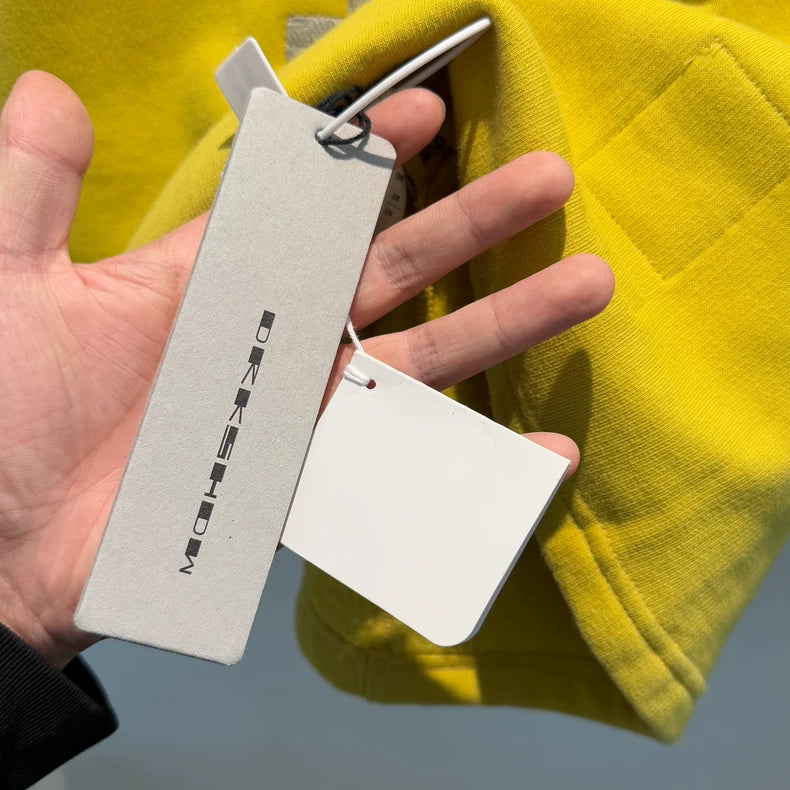 Rick Owens Lemon Yellow Embroidered Sweatshirt