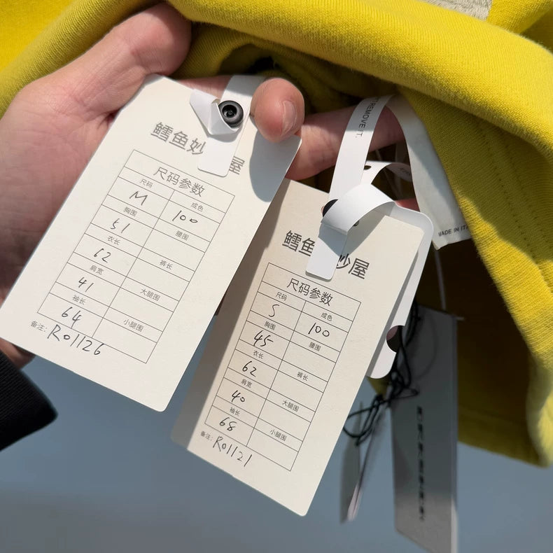 Rick Owens Lemon Yellow Embroidered Sweatshirt