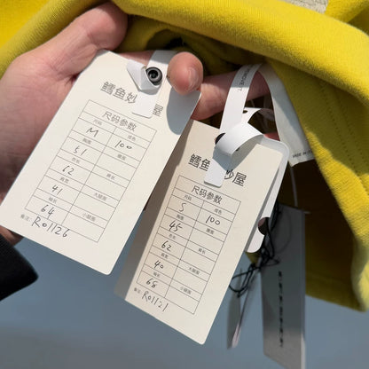 Rick Owens Lemon Yellow Embroidered Sweatshirt