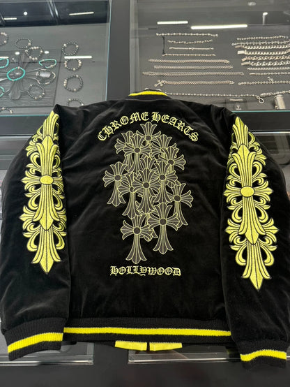 Chrome Hearts Black Green Embroidered Jacket-yf