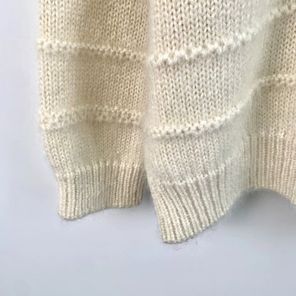 Celine Beige Embroidered Long Sleeve Sweater