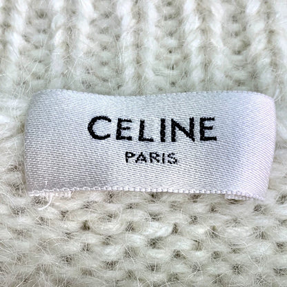 Celine Beige Embroidered Long Sleeve Sweater