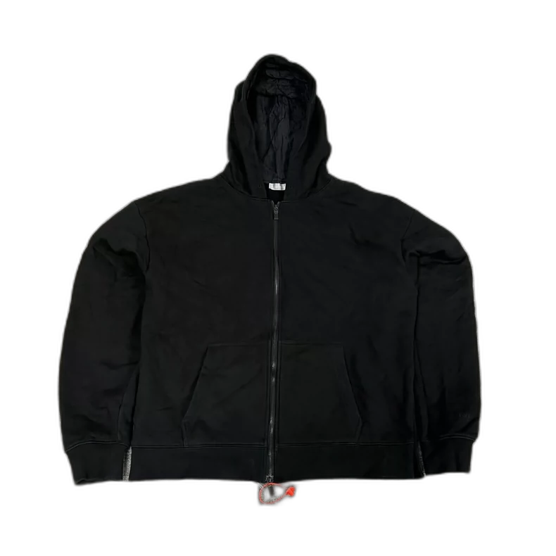 Dior Black Zip-Up Hoodie with Print