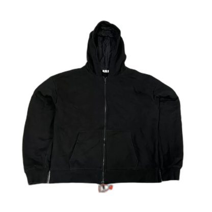 Dior Black Zip-Up Hoodie with Print