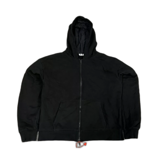 Dior Black Zip-Up Hoodie with Print