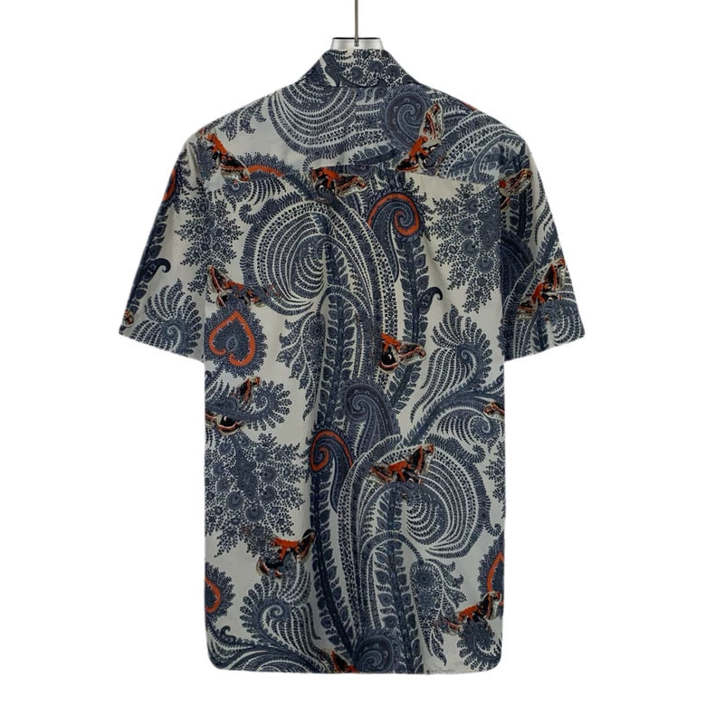 Givenchy Floral Pattern Short Sleeve Polo
