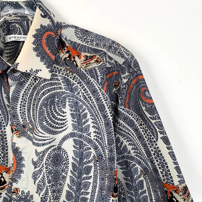 Givenchy Floral Pattern Short Sleeve Polo