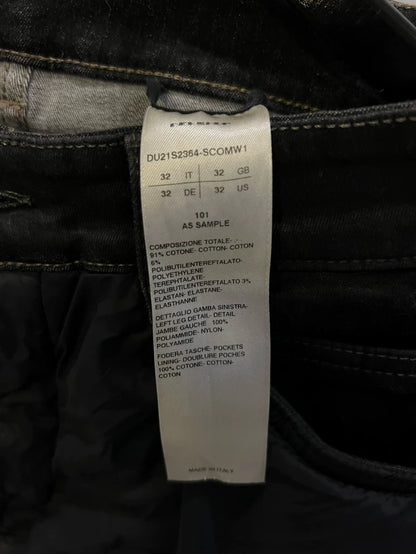 Rick Owens Patchwork Waxed Jeans