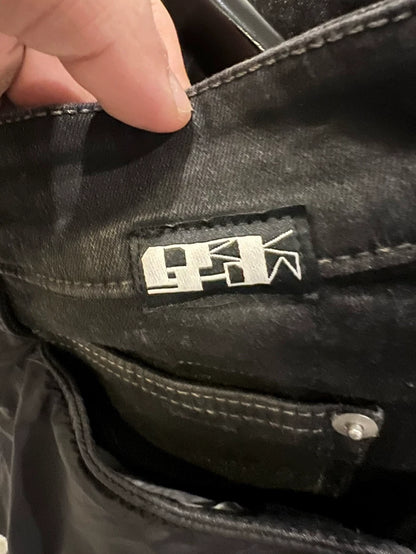 Rick Owens Patchwork Waxed Jeans