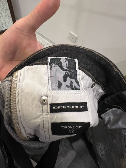 Rick Owens Patchwork Waxed Jeans