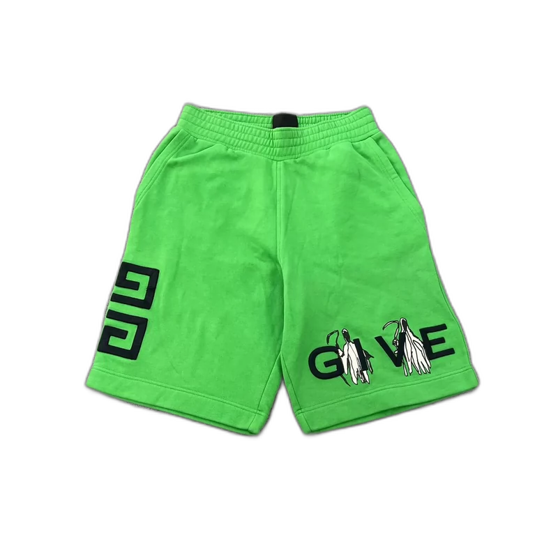 Givenchy Green Embroidered Shorts
