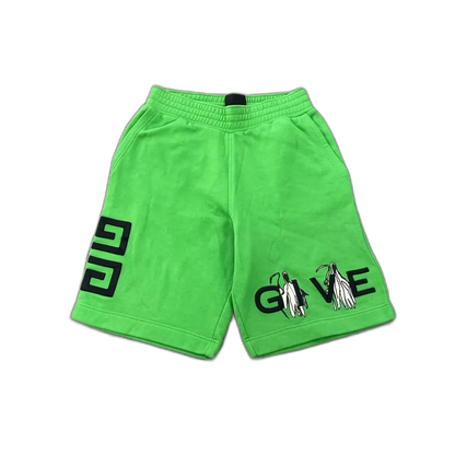 Givenchy Green Embroidered Shorts