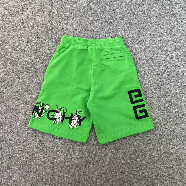 Givenchy Green Embroidered Shorts