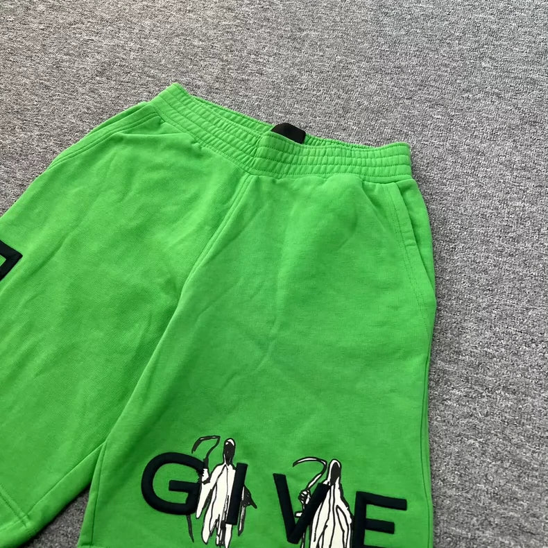Givenchy Green Embroidered Shorts