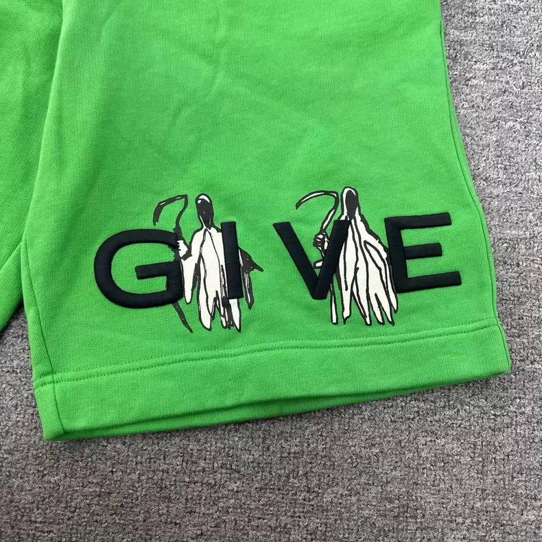 Givenchy Green Embroidered Shorts