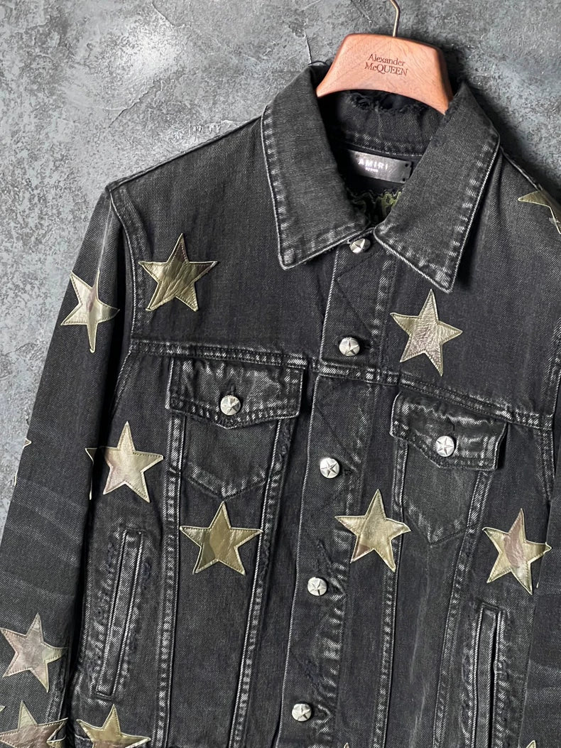 AMIRI Star Print Denim Jacket