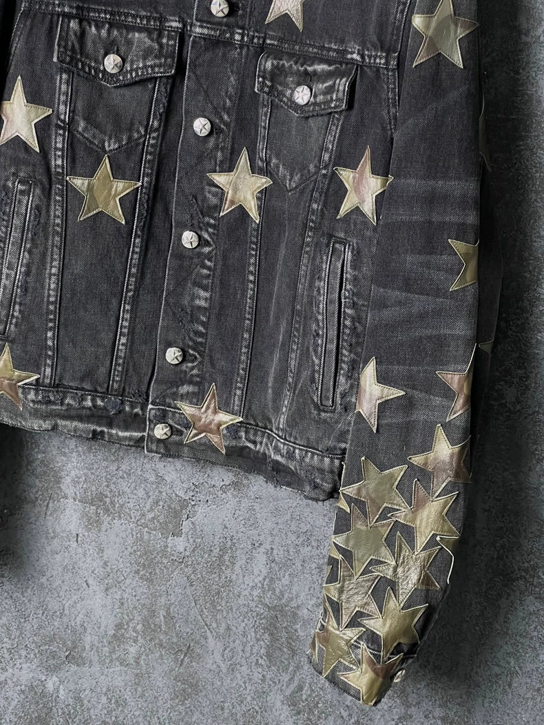 AMIRI Star Print Denim Jacket