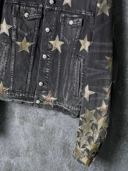 AMIRI Star Print Denim Jacket